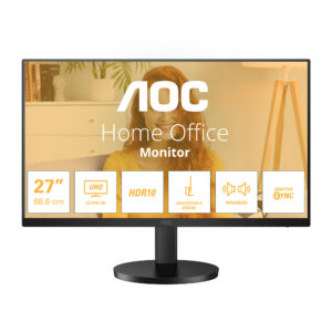 AOC U27B3AF - LED-skærm - 27"" - 3840 x 2160 4K UHD (2160p) @ 60 Hz - IPS - 350 cd/m² - 1000:1 - HDR10 - 4 ms - 2xHDMI, DisplayPort - højtalere - sort