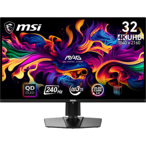 MSI MAG 321UPX QD-OLED - OLED-monitor - gaming - 31.5"" - 3840 x 2160 4K @ 240 Hz - 1000 cd/m² - 1500000:1 - DisplayHDR 400 True Black - 0.03 ms - 2xHDMI, DisplayPort, USB-C - metallisk sort