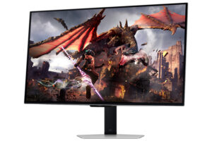 Samsung Odyssey OLED G8 S32DG802SU - OLED-monitor - Smart - gaming - 32"" - 3840 x 2160 4K @ 240 Hz - 250 cd/m² - 1000000:1 - 0.03 ms - 2xHDMI, DisplayPort - højtalere - sølv - Billede 5