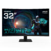 Gigabyte GS32QCA - LED-skærm - 32"" (31.5"" til at se) - 2560 x 1440 QHD @ 180 Hz - VA - 250 cd/m² - 3500:1 - 1 ms - 2xHDMI, DisplayPort