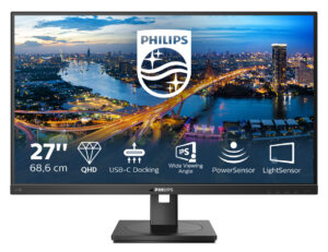 Philips 276B1 - LED-skærm - 27"" - 2560 x 1440 QHD @ 75 Hz - IPS - 350 cd/m² - 1000:1 - 4 ms - 2xHDMI, DisplayPort, USB-C - højtalere - sort struktur