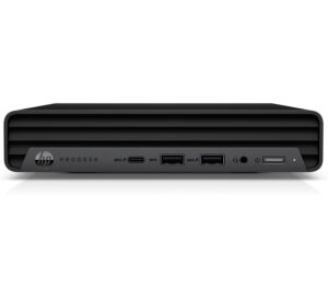 T1A HP ProDesk 600 G6 Refurbished. Processorfrekvens: 2,3 GHz, Processorserie: Intel® Core™ i5, Processormodel: i5-10500T. Intern hukommelse: 16 GB, Intern hukommelsestype: DDR4-SDRAM. Samlet lagringskapacitet: 256 GB, Lagermedie: SSD. On-board grafikkort, model: Intel® UHD Graphics 630. Operativsystem installeret: Windows 11 Pro, Operativsystemets arkitektur: 64-bit. Kabinettype: Mini PC. Produkttype: Mini PC. Vægt: 1,25 kg. Produktfarve: Sort