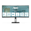 AOC V5 CU34V5C/BK computerskærm 86,4 cm (34") 3440 x 1440 pixel Wide Quad HD LED Sort