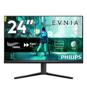 Philips Evnia 3000 24M2N3200S - LED-skærm - gaming - 24"" (23.8"" til at se) - 1920 x 1080 Full HD (1080p) @ 180 Hz - IPS - 300 cd/m² - 1000:1 - HDR10 - 0.5 ms - 2xHDMI, DisplayPort - højtalere - brunsort - Billede 2