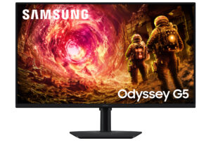 Samsung Odyssey G5 S32FG502EU - G50F Series - LED-skærm - gaming - 32"" - 2560 x 1440 QHD @ 180 Hz - Fast IPS - 300 cd/m² - 1000:1 - HDR10 - 1 ms - HDMI, DisplayPort - sort