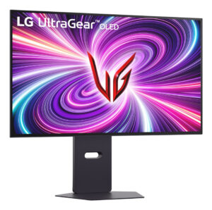 LG UltraGear 32GS95UV-B - OLED-monitor - gaming - 32"" (31.5"" til at se) - 3840 x 2160 UHD @ 240 Hz - 1300 cd/m² - 1500000:1 - DisplayHDR 400 True Black - 0.03 ms - 2xHDMI, DisplayPort - højtalere - Billede 3