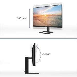 Philips 27E1N1900AE - 1000 Series - LED-skærm - 27"" - 3840 x 2160 4K UHD (2160p) @ 60 Hz - IPS - 350 cd/m² - 1000:1 - HDR10 - 4 ms - 2xHDMI, USB-C - højtalere - sort - Billede 3