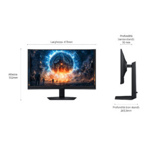Samsung Odyssey G6 S27FG602EU - G60F Series - LED-skærm - gaming - 27"" - 2560 x 1440 QHD @ 350 Hz - Fast IPS - 350 cd/m² - 1000:1 - DisplayHDR 400 - 1 ms - HDMI, DisplayPort - sort - Billede 5
