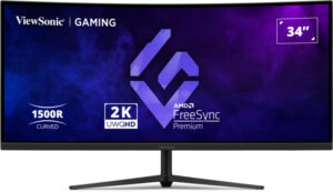 ViewSonic VX3418C-2K - LED-skærm - gaming - 34"" - 3440 x 1440 UWQHD @ 180 Hz - VA - 250 cd/m² - 4000:1 - HDR10 - 1 ms - 2xHDMI, 2xDisplayPort - højtalere - Billede 4