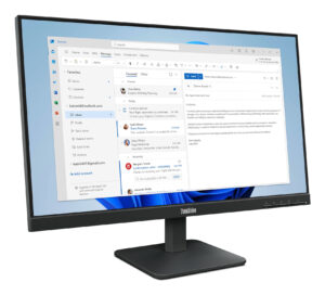 Lenovo ThinkVision S24-4e - LED-skærm - 24"" (23.8"" til at se) - 1920 x 1080 Full HD (1080p) @ 100 Hz - IPS - 250 cd/m² - 1300:1 - 4 ms - HDMI, VGA - ravnsort - Billede 4