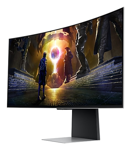 Samsung LS34DG850SUXDU computerskærm 86,4 cm (34") 3440 x 1440 pixel UltraWide Quad HD OLED Sølv - Billede 2