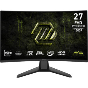 MSI MAG 274CF X24 - LED-skærm - gaming - kurvet - 27"" - 1920 x 1080 Full HD (1080p) @ 240 Hz - Rapid VA - 300 cd/m² - 4000:1 - 0.5 ms - 2xHDMI, DisplayPort