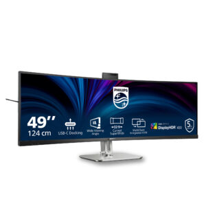 Philips 49B2U5900CH - 5000 Series - LED-skærm - kurvet - USB - 49"" (48.8"" til at se) - 5120 x 1440 Dual Quad HD @ 75 Hz - VA - 400 cd/m² - 3000:1 - DisplayHDR 400 - 4 ms - 2xHDMI, DisplayPort, USB-C - højtalere - sort - Billede 2
