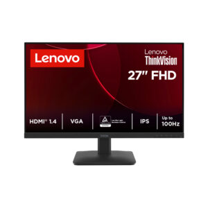 Lenovo ThinkVision S27-4e - LED-skærm - 27"" - 1920 x 1080 Full HD (1080p) @ 100 Hz - IPS - 300 cd/m² - 1500:1 - 4 ms - HDMI, VGA - ravnsort