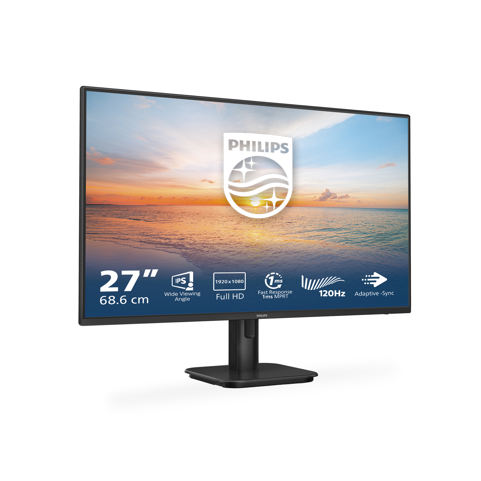 Philips 27E1N1100A - 1000 Series - LED-skærm - 27"" - 1920 x 1080 Full HD (1080p) @ 100 Hz - IPS - 250 cd/m² - 1300:1 - 1 ms - HDMI, VGA - højtalere - sort - Billede 2