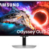 Samsung Odyssey OLED G8 S32HG800SU - G80SH Series - OLED-monitor - gaming - 32"" - 3840 x 2160 4K UHD (2160p) @ 240 Hz - 1000 cd/m² - 1500000:1 - DisplayHDR 500 True Black - 0.03 ms - 2xHDMI, DisplayPort, USB-C - sølv