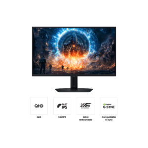 Samsung Odyssey G6 S27FG602EU - G60F Series - LED-skærm - gaming - 27"" - 2560 x 1440 QHD @ 350 Hz - Fast IPS - 350 cd/m² - 1000:1 - DisplayHDR 400 - 1 ms - HDMI, DisplayPort - sort - Billede 4