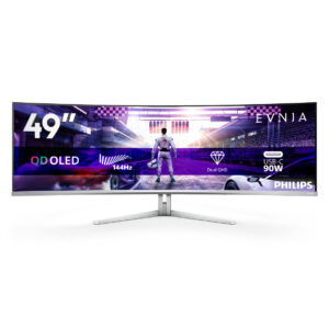 Philips Evnia 8000 49M2C8900L/00 computerskærm 124,2 cm (48.9") 5120 x 1440 pixel Dual QHD QD-OLED Hvid - Billede 2