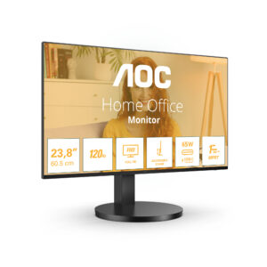 AOC Basic-line 24B3CF2 - LED-skærm - 24"" (23.8"" til at se) - 1920 x 1080 Full HD (1080p) @ 100 Hz - IPS - 250 cd/m² - 1300:1 - 1 ms - HDMI, USB-C - højtalere - sort - Billede 2