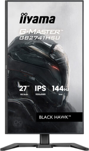 iiyama G-MASTER Black Hawk GB2741HSU-B1 - LED-skærm - gaming - 27"" - 1920 x 1080 Full HD (1080p) @ 144 Hz - IPS - 350 cd/m² - 1500:1 - 1 ms - HDMI, DisplayPort - højtalere - sort, mat - Billede 2