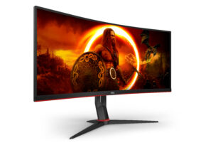 AOC Gaming CU34G2XP/BK - LED-skærm - gaming - kurvet - 34"" - 3440 x 1440 WQHD @ 180 Hz - VA - 4000:1 - DisplayHDR 400 - 1 ms - 2xHDMI, 2xDisplayPort - sort - Billede 5