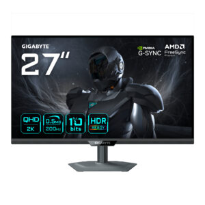 Gigabyte G27Q20 - LED-skærm - gaming - 27"" - 2560 x 1440 QHD @ 210 Hz - SS IPS - 350 cd/m² - 1000:1 - HDR10 - 1 ms - 2xHDMI, DisplayPort, USB-C