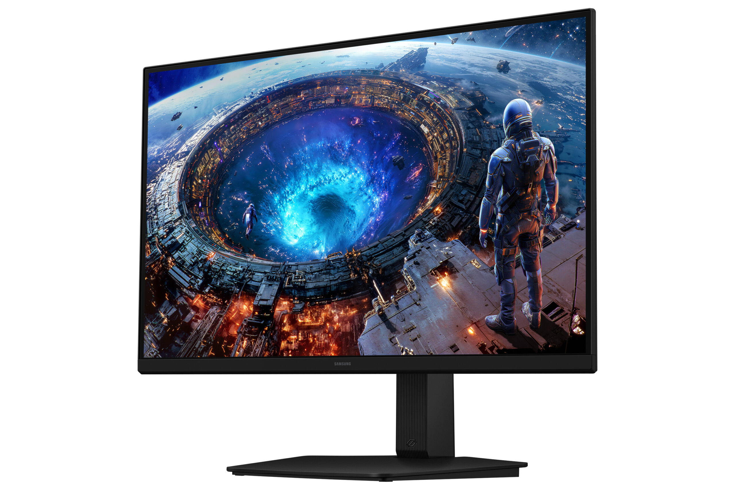 Samsung Odyssey G8 S27HG806EF - G80HF Series - LED-skærm - gaming - 27"" - 5120 x 2880 5K Ultra HD (2880p) @ 180 Hz - Fast IPS - 400 cd/m² - 1000:1 - HDR10, HDR10+ - 1 ms - 2xHDMI, DisplayPort - sort - Billede 3