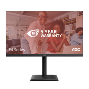AOC U27E4CV - E4 Series - LED-skærm - 27"" - 3840 x 2160 4K UHD (2160p) @ 60 Hz - IPS - 400 cd/m² - 1200:1 - 4 ms - 2xHDMI, DisplayPort, USB-C - højtalere - sort