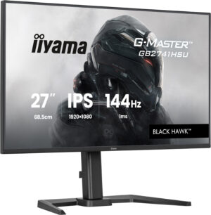 iiyama G-MASTER Black Hawk GB2741HSU-B1 - LED-skærm - gaming - 27"" - 1920 x 1080 Full HD (1080p) @ 144 Hz - IPS - 350 cd/m² - 1500:1 - 1 ms - HDMI, DisplayPort - højtalere - sort, mat - Billede 4