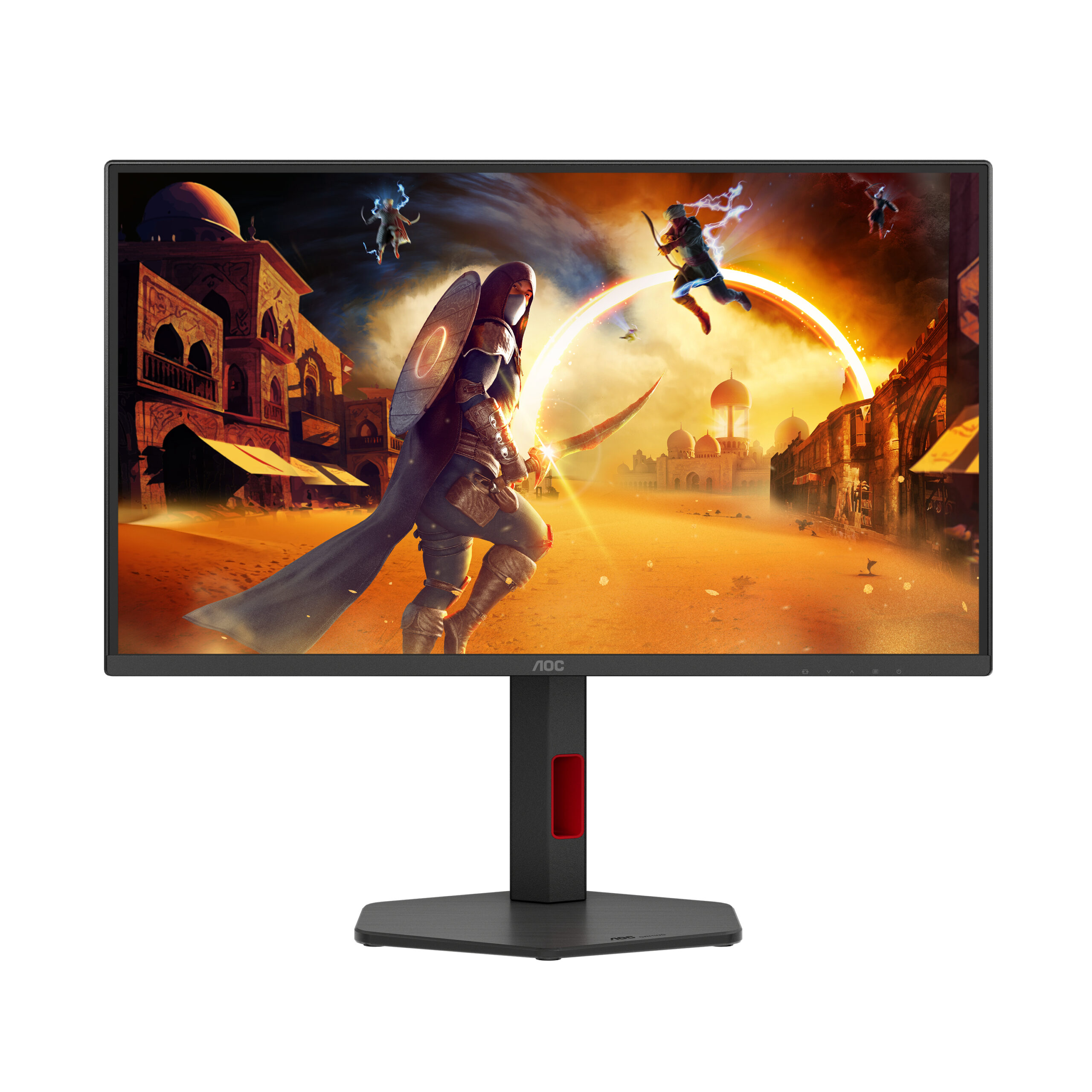 AOC Gaming Q25G4SR - LED-skærm - gaming - 25"" (24.5"" til at se) - 2560 x 1440 QHD @ 300 Hz - IPS - 400 cd/m² - 1000:1 - DisplayHDR 400 - 0.3 ms - 2xHDMI, DisplayPort - højtalere - sort, rød - Billede 4
