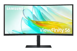 Samsung ViewFinity S6 S34C652UAU - S65UC Series - LED-skærm - kurvet - 34"" - 3440 x 1440 UWQHD @ 100 Hz - VA - 350 cd/m² - 3000:1 - HDR10 - 5 ms - HDMI, DisplayPort, USB-C - højtalere - sort