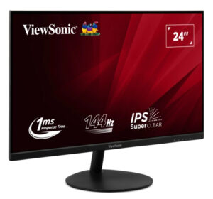 ViewSonic VA24E2-H - LED-skærm - 24"" (23.8"" til at se) - 1920 x 1080 Full HD (1080p) @ 144 Hz - IPS - 250 cd/m² - 1000:1 - 1 ms - HDMI, VGA - sort