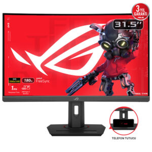 ASUS ROG Strix XG32WCS - LED-skærm - gaming - kurvet - 32"" - 2560 x 1440 QHD @ 180 Hz - Rapid VA - 400 cd/m² - 3500:1 - DisplayHDR 400 - 1 ms - HDMI, DisplayPort, USB-C - sort - Billede 2