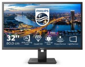 Philips B Line 325B1L - LED-skærm - 32"" (31.5"" til at se) - 2560 x 1440 QHD @ 75 Hz - IPS - 250 cd/m² - 1200:1 - 4 ms - 2xHDMI, DisplayPort - højtalere - sort struktur