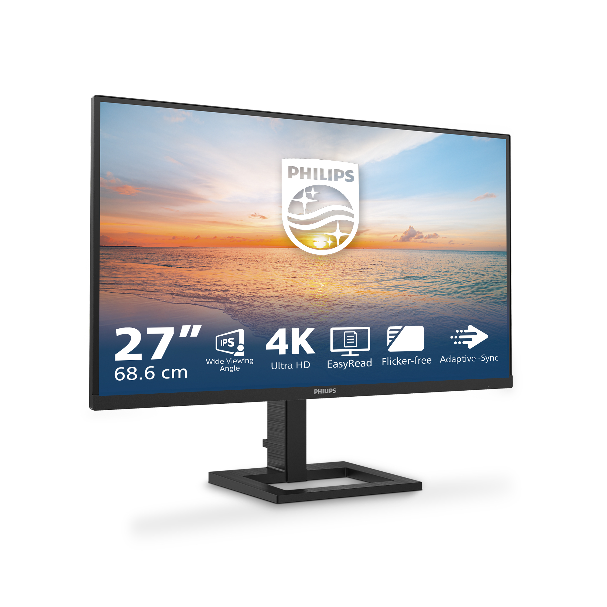 Philips 27E1N1900AE - 1000 Series - LED-skærm - 27"" - 3840 x 2160 4K UHD (2160p) @ 60 Hz - IPS - 350 cd/m² - 1000:1 - HDR10 - 4 ms - 2xHDMI, USB-C - højtalere - sort - Billede 2