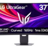 LG UltraGear 37G800A-B - LED-skærm - gaming - 37"" - 3840 x 2160 4K @ 165 Hz - VA - 400 cd/m² - 4000:1 - DisplayHDR 600 - 1 ms - 2xHDMI, DisplayPort - højtalere