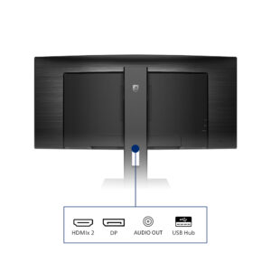 Philips 345B1C - LED-skærm - kurvet - 34"" - 3440 x 1440 WQHD @ 100 Hz - VA - 300 cd/m² - 3000:1 - 5 ms - 2xHDMI, DisplayPort - højtalere - sort struktur - Billede 5