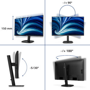 Philips 27B2N3500J - 3000 Series - LED-skærm - 27"" - 2560 x 1440 QHD @ 120 Hz - IPS - 350 cd/m² - 1500:1 - 4 ms - 2xHDMI, DisplayPort - højtalere - sort - Billede 5