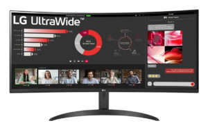 LG 34WR50QK-B - kurvet&nbsp- 34"" - VA - 3440 x 1440 @ 100 Hz - 300 cd/m² - 3000:1 - 5ms&nbsp- 2xHDMI, DisplayPort&nbsp- 100Hz -&nbspsRGB 99% -&nbsp8bit