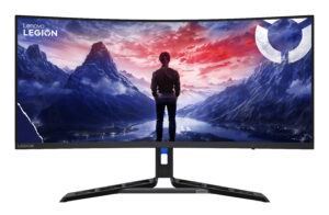 Lenovo Legion R34w-30 - LED-skærm - gaming - kurvet - 34"" - 3440 x 1440 @ 180 Hz - VA - 350 cd/m² - 3000:1 - HDR10 - 0.5 ms - 2xHDMI, DisplayPort - højtalere - ravnsort