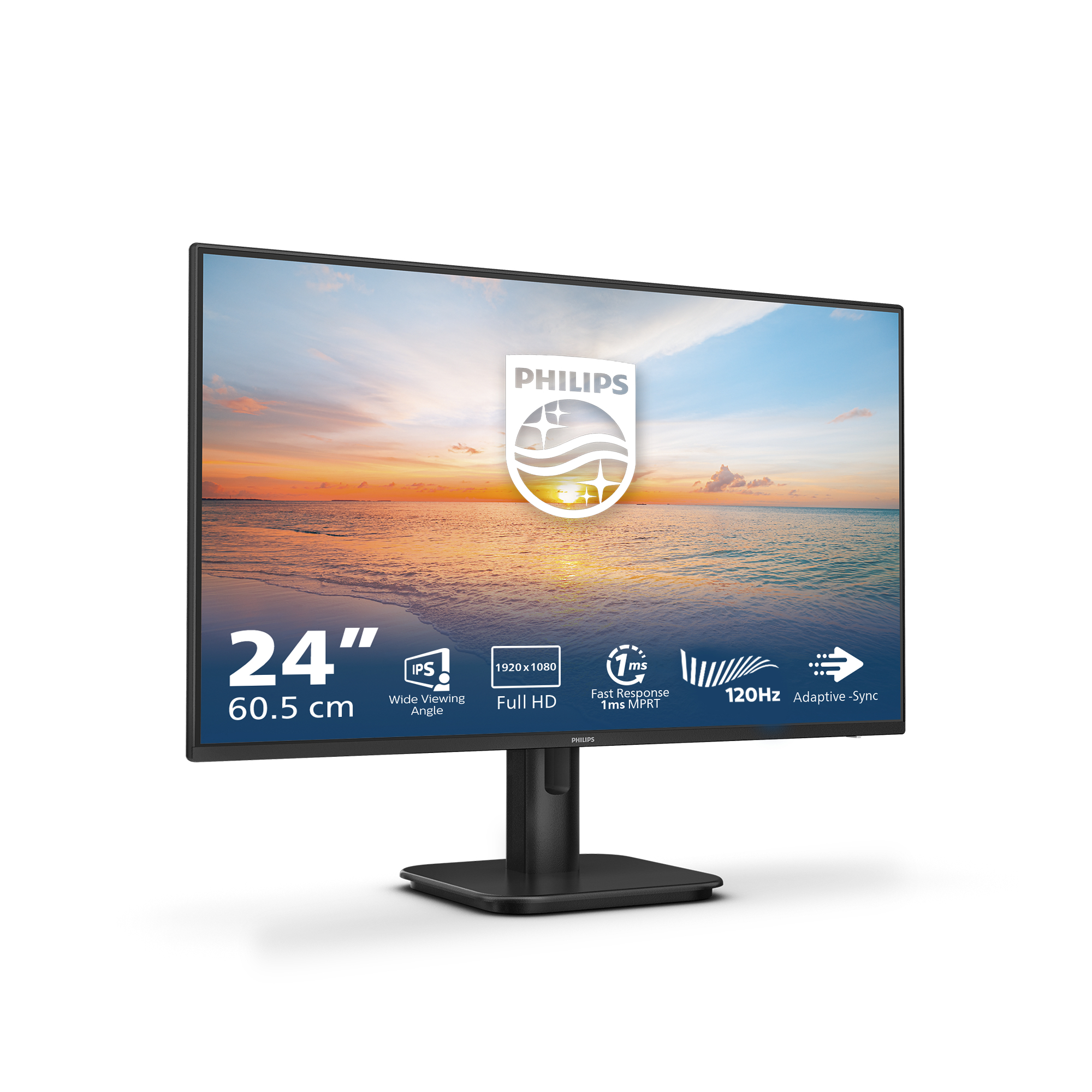 Philips 24E1N1100A - 1000 Series - LED-skærm - 24"" (23.8"" til at se) - 1920 x 1080 Full HD (1080p) @ 100 Hz - IPS - 250 cd/m² - 1300:1 - 1 ms - HDMI, VGA - højtalere - sort - Billede 2