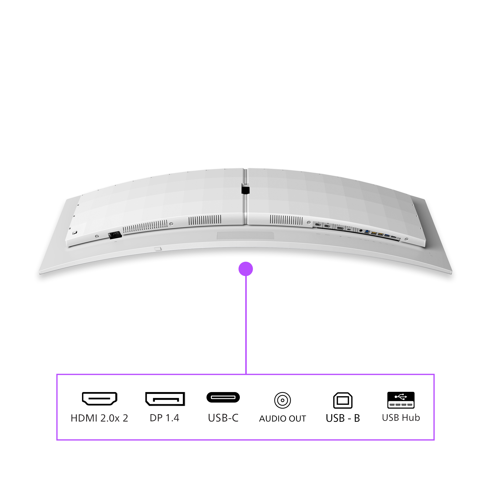 Philips Evnia 8000 49M2C8900L/00 computerskærm 124,2 cm (48.9") 5120 x 1440 pixel Dual QHD QD-OLED Hvid - Billede 5