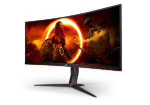 AOC Gaming CU34G2XP/BK - LED-skærm - gaming - kurvet - 34"" - 3440 x 1440 WQHD @ 180 Hz - VA - 4000:1 - DisplayHDR 400 - 1 ms - 2xHDMI, 2xDisplayPort - sort - Billede 4