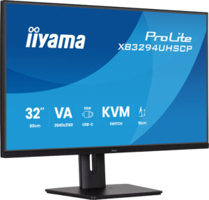 iiyama ProLite XB3294UHSCP-B1 - LED-skærm - 31.5"" - 3840 x 2160 4K @ 60 Hz - VA - 400 cd/m² - 3000:1 - 2 ms - HDMI, DisplayPort, USB-C - højtalere - sort, mat