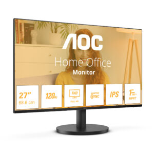 AOC Basic-line 27B3HA2 - B3 Series - LED-skærm - 27"" - 1920 x 1080 Full HD (1080p) @ 100 Hz - IPS - 250 cd/m² - 1300:1 - 1 ms - HDMI, VGA - højtalere - sort - Billede 2