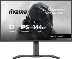 iiyama G-MASTER Black Hawk GB2741HSU-B1 - LED-skærm - gaming - 27"" - 1920 x 1080 Full HD (1080p) @ 144 Hz - IPS - 350 cd/m² - 1500:1 - 1 ms - HDMI, DisplayPort - højtalere - sort, mat