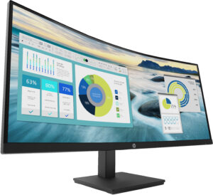 HP P34hc G4 - P-Series - LED-skærm - kurvet - 34"" - 3440 x 1440 WQHD @ 60 Hz - VA - 250 cd/m² - 3500:1 - 5 ms - HDMI, DisplayPort, USB-C - højtalere - sort - Billede 2