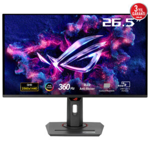 ASUS ROG Strix OLED XG27ACDNG - OLED-monitor - gaming - 27"" (26.5"" til at se) - 2560 x 1440 QHD @ 360 Hz - 1000 cd/m² - 1500000:1 - DisplayHDR 400 - 0.03 ms - 2xHDMI, DisplayPort, USB-C - sort - Billede 2