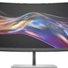 HP 738pu - Series 7 Pro - LED-skærm - kurvet - 38"" (37.52"" til at se) - 3840 x 1600 WQHD+ @ 60 Hz - IPS Black - 400 cd/m² - 2000:1 - DisplayHDR 400 - 5 ms - Thunderbolt 4, HDMI, DisplayPort, USB-C - højtalere - sort, sølv