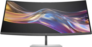 HP 738pu - Series 7 Pro - LED-skærm - kurvet - 38"" (37.52"" til at se) - 3840 x 1600 WQHD+ @ 60 Hz - IPS Black - 400 cd/m² - 2000:1 - DisplayHDR 400 - 5 ms - Thunderbolt 4, HDMI, DisplayPort, USB-C - højtalere - sort, sølv